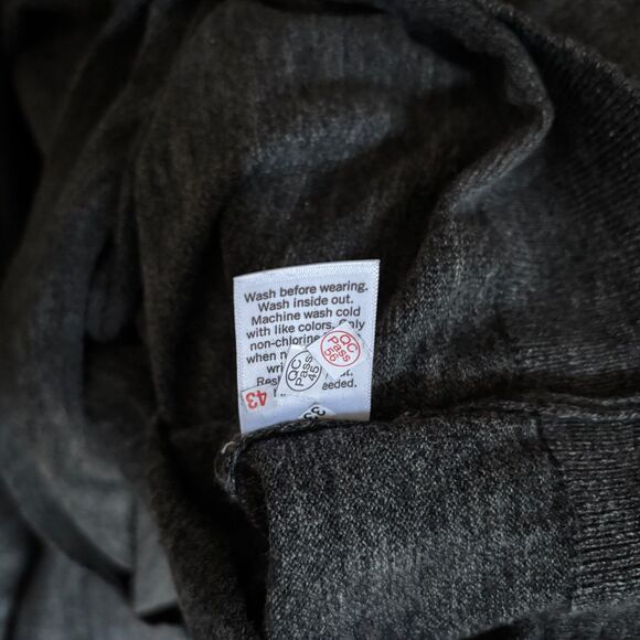 Sonoma Men’s Big & Tall 4XB Charcoal Gray Lightweight Crewneck Layering SweaterW - Picture 8 of 8